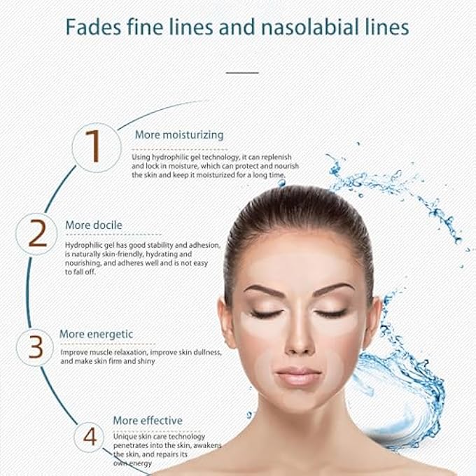 MKNZOME ANTI-WRINKLE PLASTERS, PACK OF 16 SILICONE WRINKLE PLASTERS, SKIN LIFTING PAD, REUSABLE TO REDUCE SKIN WRINKLES, FACE PATCH FOR SMOOTHING AND MOISTURISING EYES, FOREHEAD, MOUTH AND CHIN - Image 3